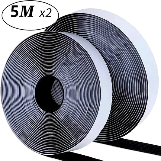 1/3/5M Strong Self-Adhesive Fastener Tape Hook and Loop Magic Nylon Sticker Tape Adhesive with Glue Strap for DIY Craft 20MM